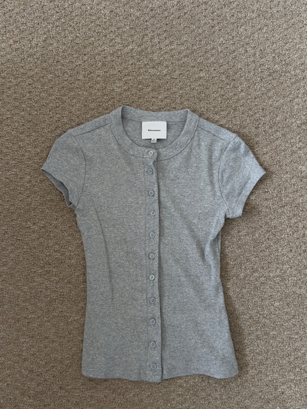 Reformation Button Up T-Shirt